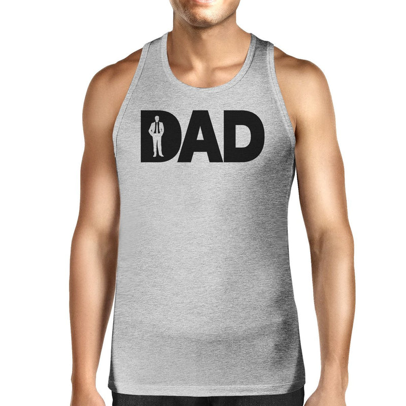 Dad Business Mens Grey Sleeveless Shirt Fathers Day Gift Tank Top