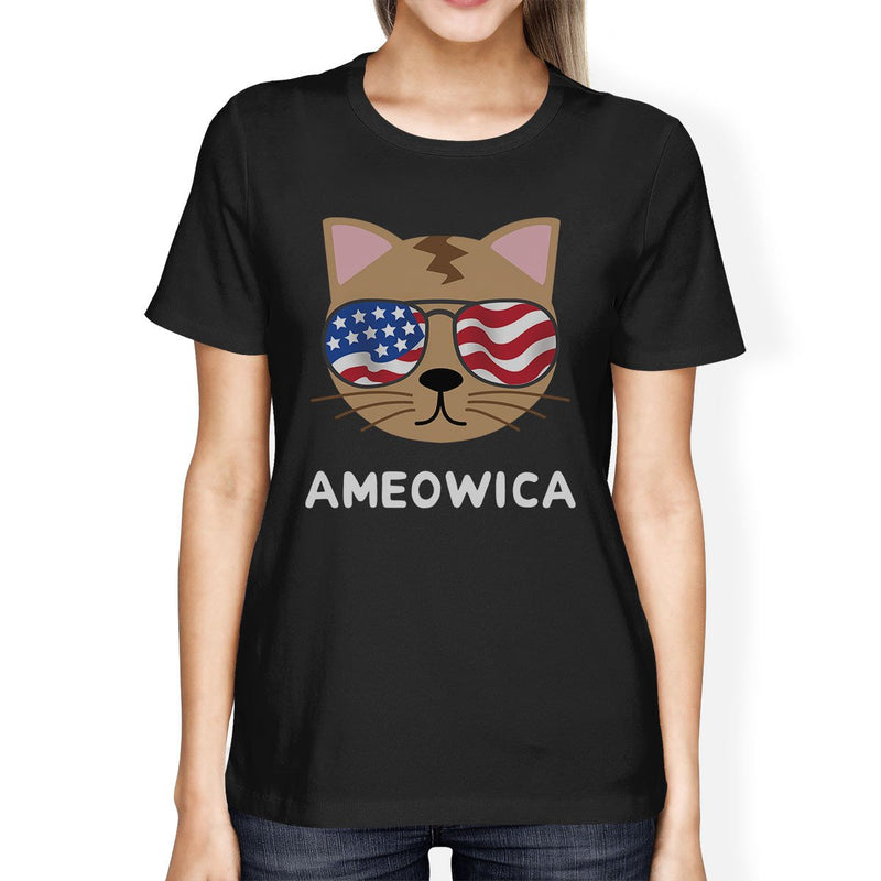 Ameowica Cute Womens Short Sleeve T-Shirt Gift Ideas For Cat Lovers