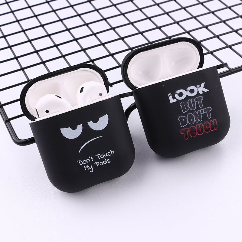 Funny All Black Case For Apple iPhone Charging Box AirPods Pro Soft Candy Color Carabiner Cover Accessories