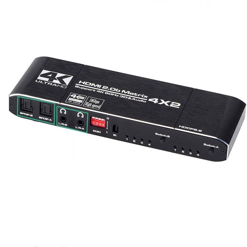 HDMI Matrix Four-In Two-Out Splitter Switcher HDMI Bidirectional Switcher 4K Video Splitter