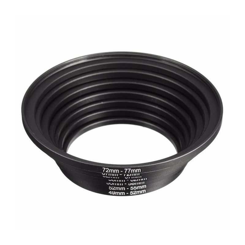 7PCS Lens Adapter Filter Set Metal Step Up Rings 49-52-55-58-62-67-72-77mm Adapte 49-77mm Lens ring A1M5 Universal Aluminum U0Q1