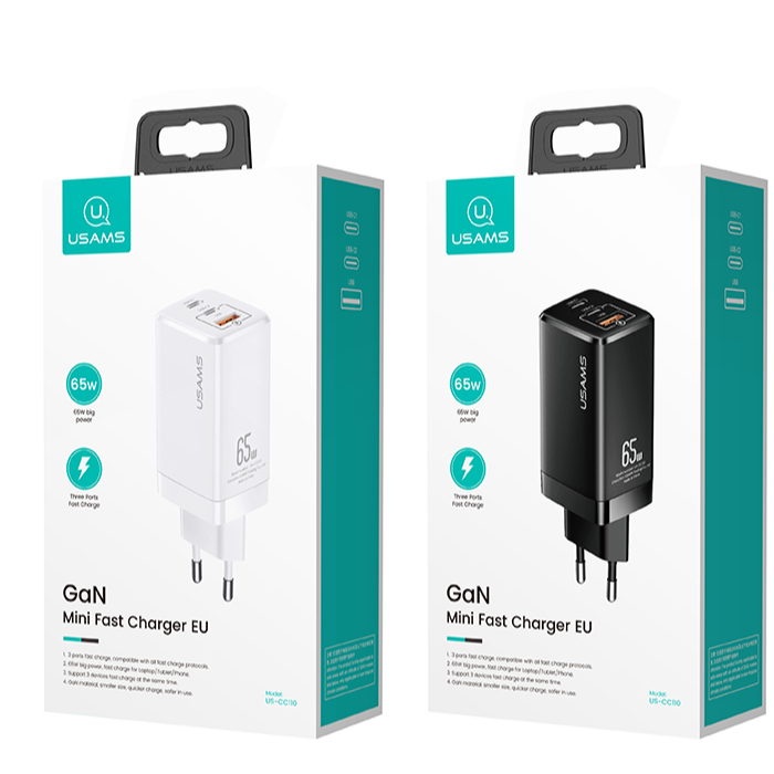 65W GaN Charger Super Fast Charge Type C PD USB Charger With QC 3.0 2.0 Quick Charger For iPhone/Huawei//Laptop