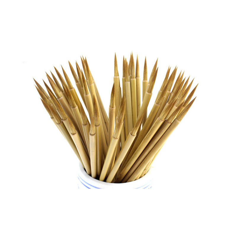 Chinese Calligraphy Pen Set 8pcs Weasel Hair Brush Pen Chinese Small Regular Script Lian Brush Pen Set China