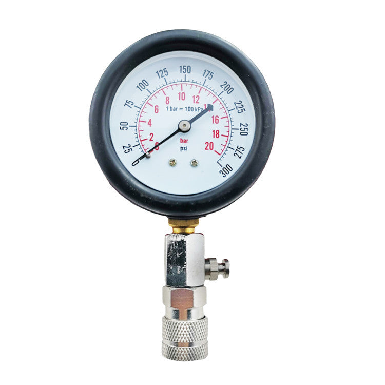Gasoline Engine Compression Tester Auto Petrol Gas Engine Cylinder Automobile Pressure Gauge Tester with M10 M12 M14 M18 Adapter