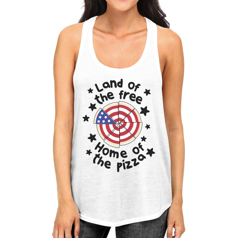 Home Of The Pizza Womens White Tank Top Gifts For Pizza Lovers