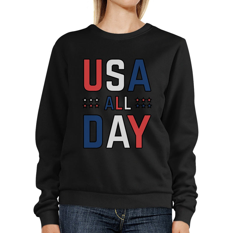 USA All Day Cute Pullover Sweatshirt For 4th Of July Special Design