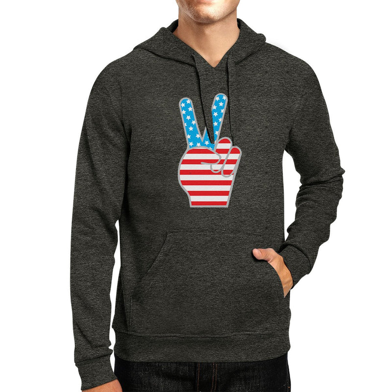Peace Sign American Flag Unique Design Hoodie For 4th Of July