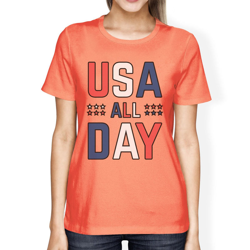 USA All Day Cute 4th Of July T-Shirt For Women Unique Gifts For Her