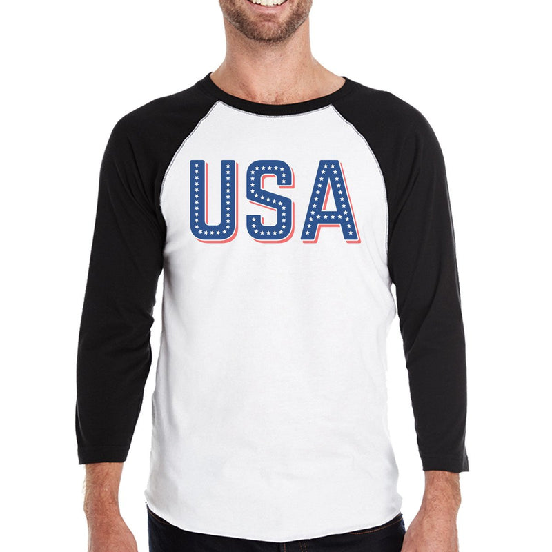 USA With Stars Mens 4th Of July Baseball Tee Gift Idea For Army Dad
