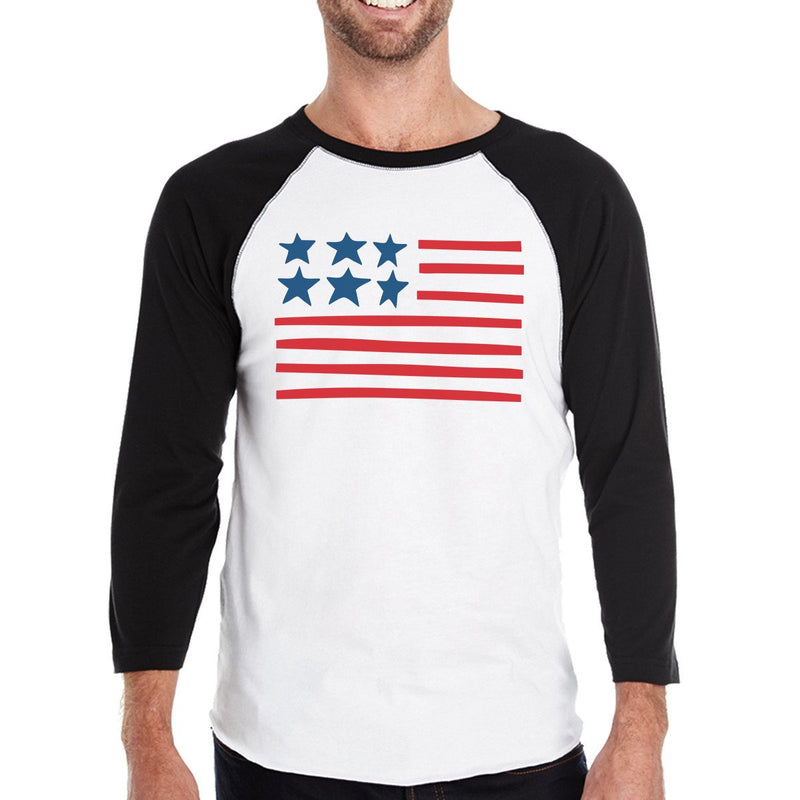 USA Flag USA Flag Unique American Flag Graphic Baseball T-Shirt