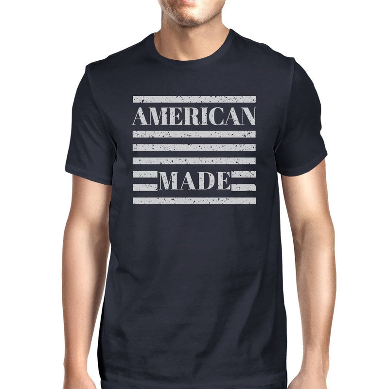 American Made Mens Navy Short Sleeve T-Shirt For Fourth of July