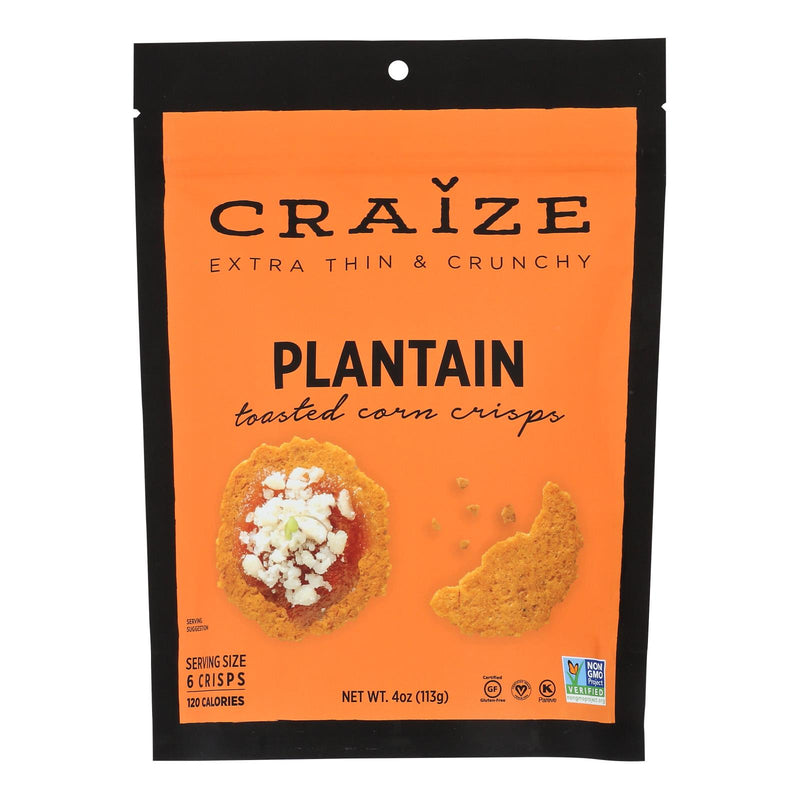 Craize - Corn Crisps Plantain Toasted - Case Of 6 - 4 Oz