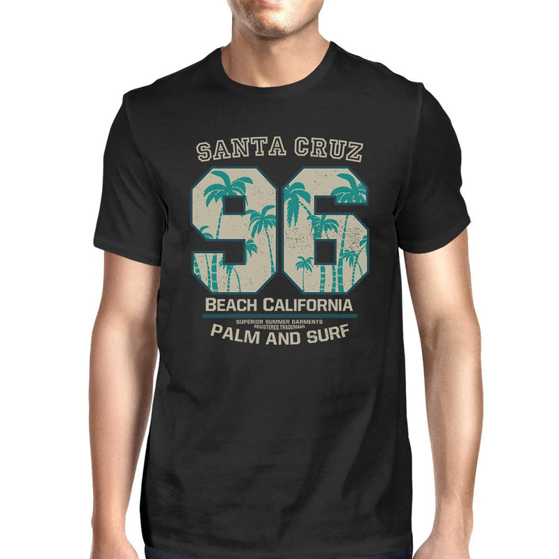 Santa Cruz Beach California Mens Black Shirt