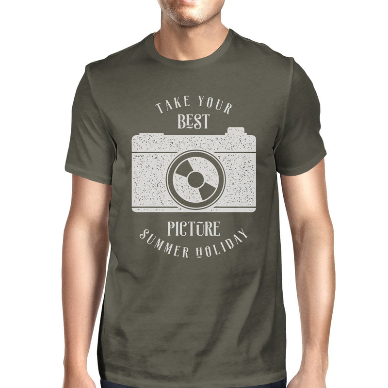 Take Your Best Picture Summer Holiday Mens Dark Grey Shirt