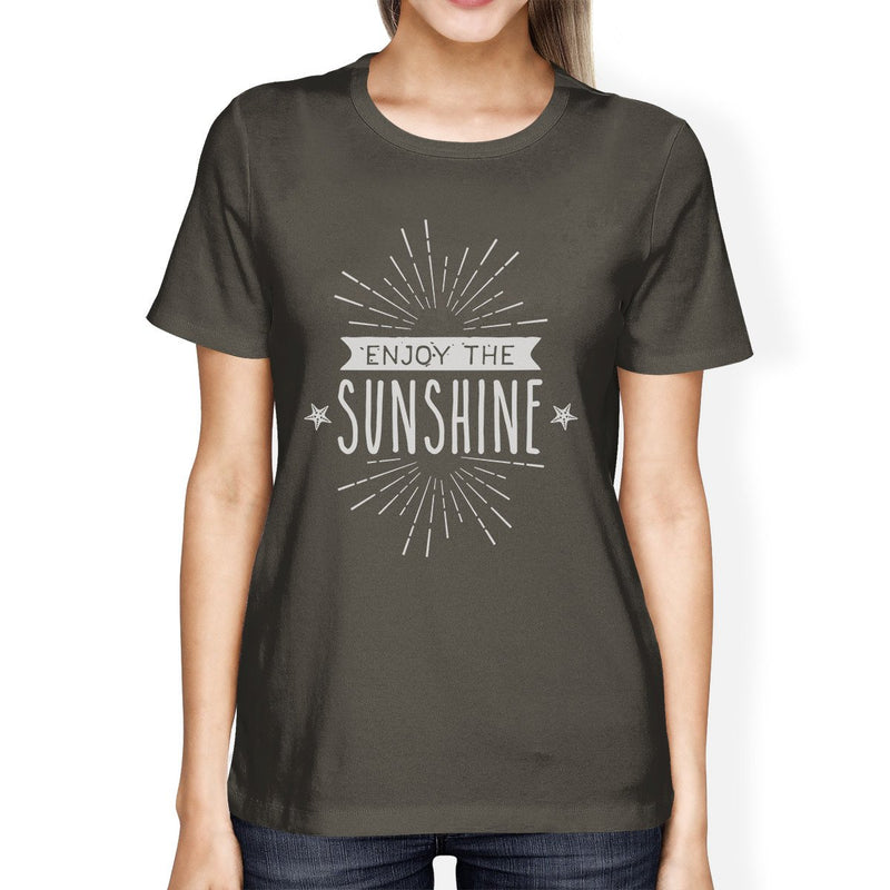 Enjoy The Sunshine Womens Dark Grey Shirt