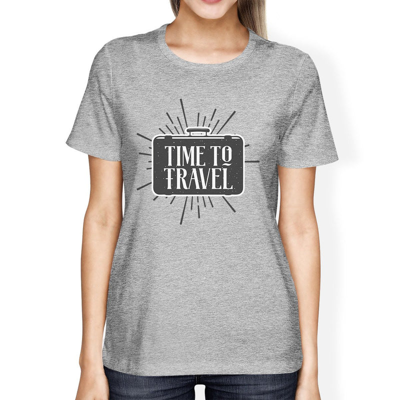 Time To Travel Womens Grey Shirt