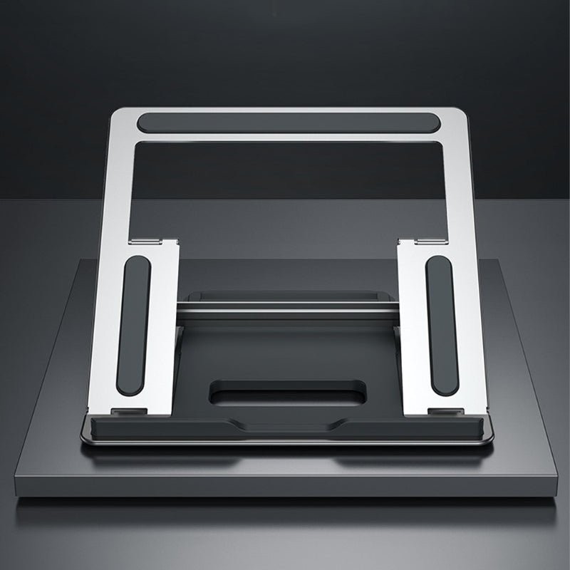 Laptop Stand Portable Folding 4-Speed Adjustable Ultra-Thin one-Piece Stand (Silver/White) tablet stands and holders adjustable