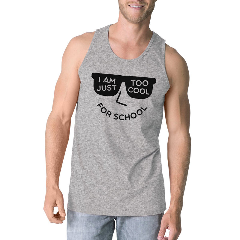 Too Cool For School Mens Grey Tank Top