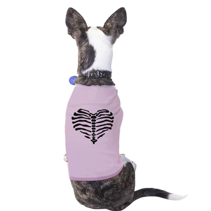 Skeleton Heart Pets Pink Shirt