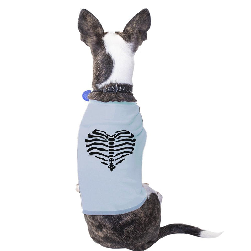 Skeleton Heart Pets Sky Blue Shirt