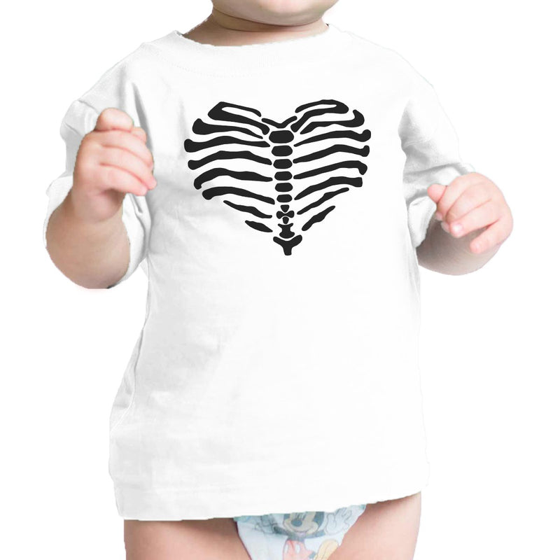 Skeleton Heart Baby White Shirt