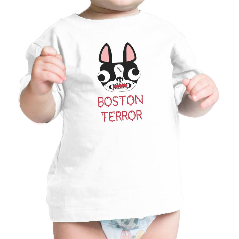 Boston Terror Terrier Baby White Shirt