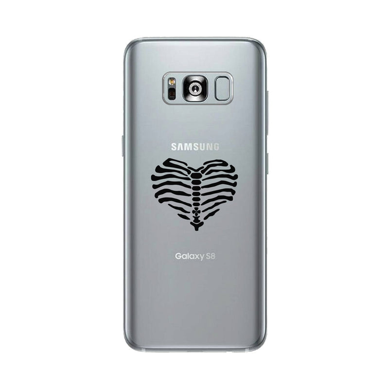 Skeleton Heart Clear Phone Case