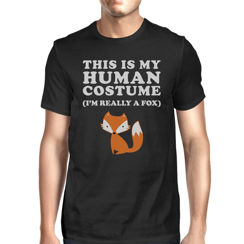This Is My Human Costume Fox Mens Black Shirt