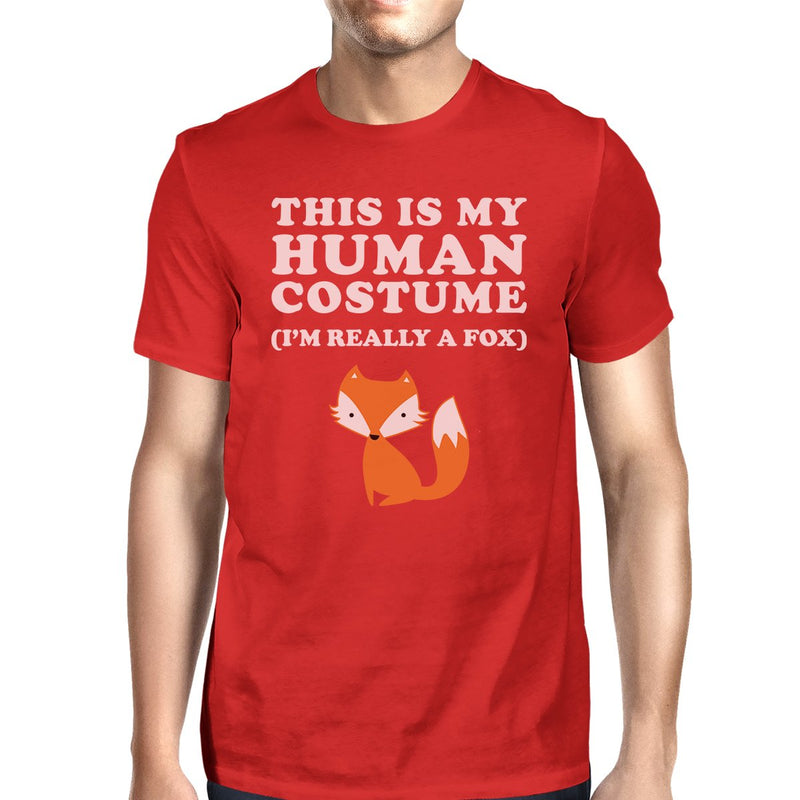 This Is My Human Costume Fox Mens Red Shirt