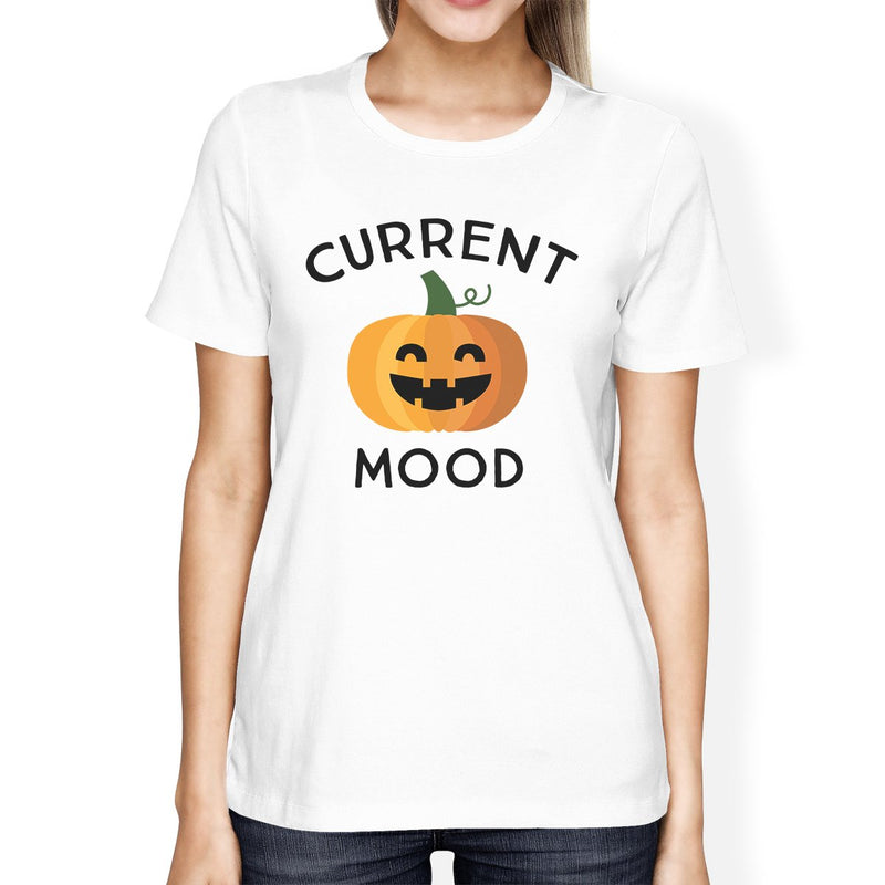 Pumpkin Current Mood Womens White Shirt