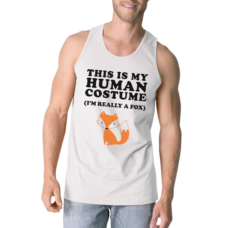 This Is My Human Costume Fox Mens White Tank Top