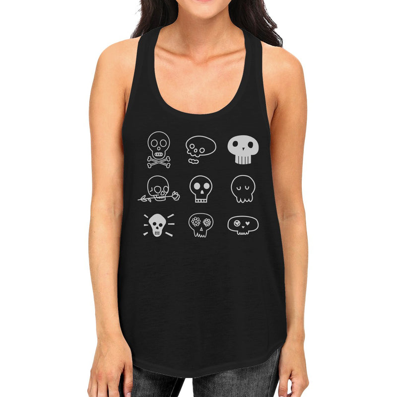 Skulls Womens Black Tank Top