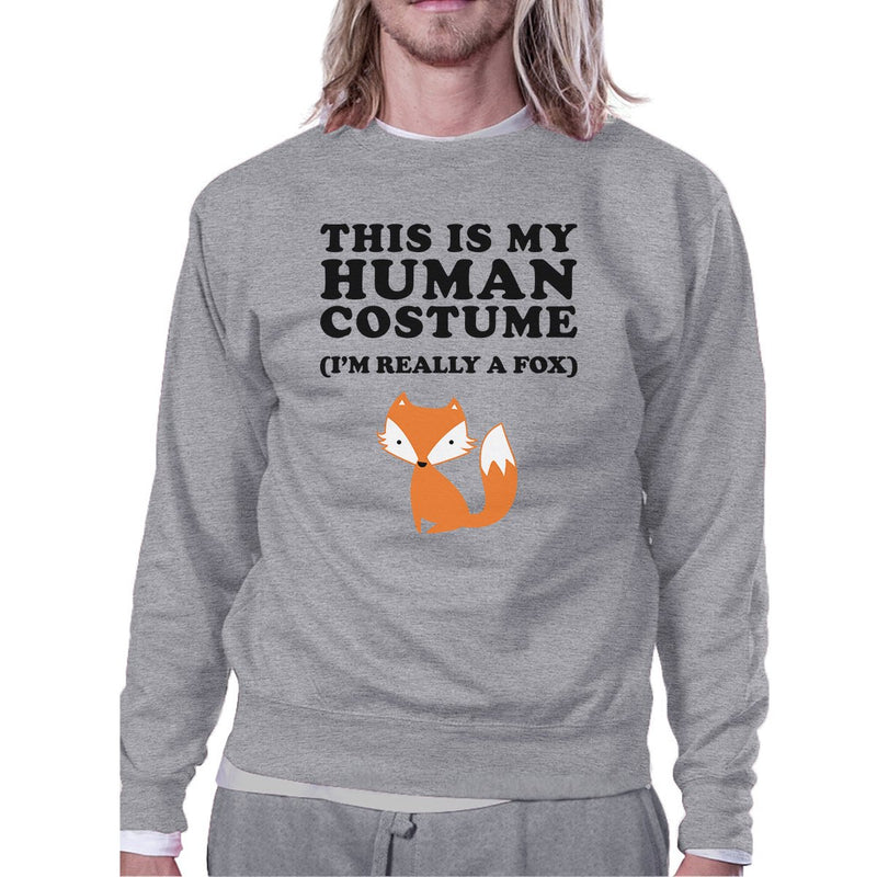 This Is My Human Costume Fox Grey Sweatshirt
