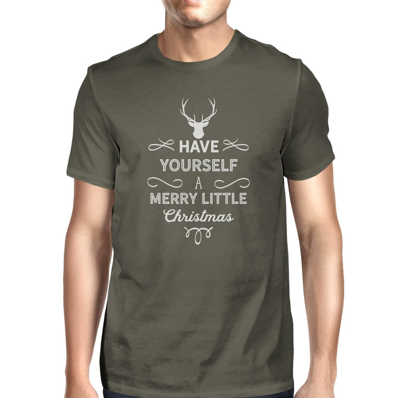 Have Yourself A Merry Little Christmas Mens Dark Grey Shirt