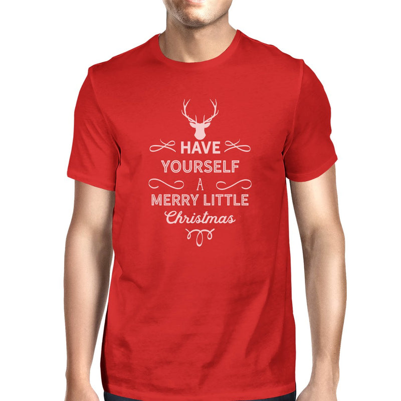 Have Yourself A Merry Little Christmas Mens Red Shirt