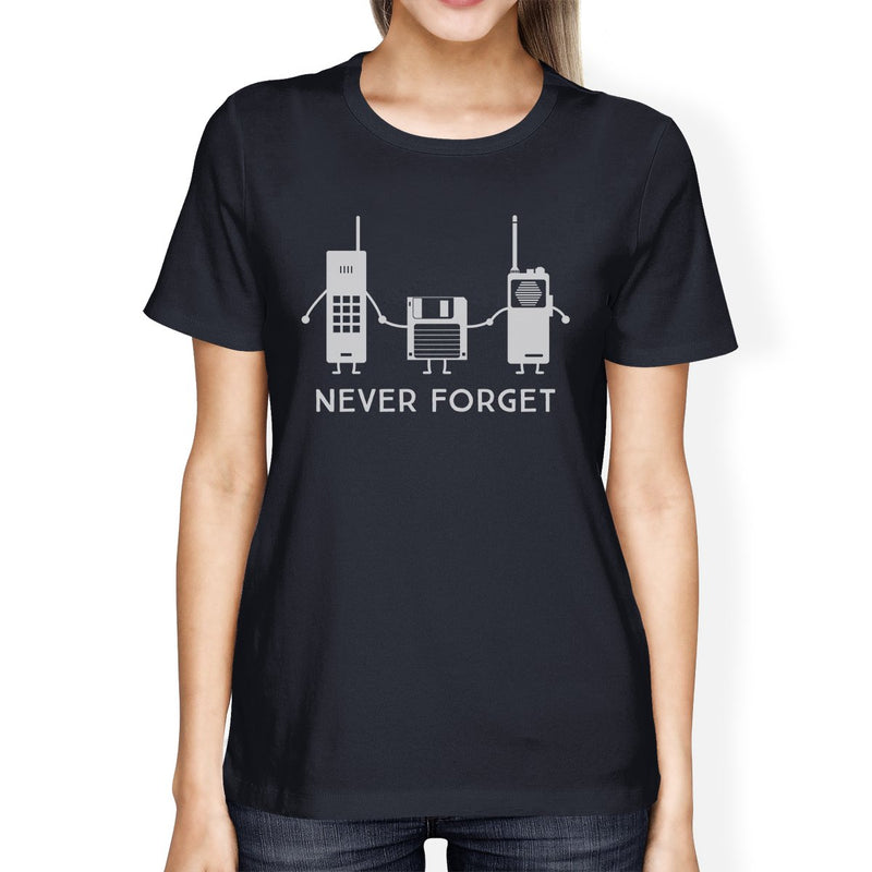 Never Forget Womens Navy Shirt