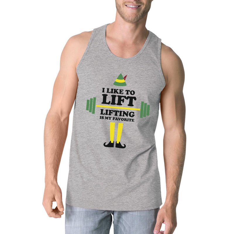 I Like To Lift Lifting Is My Favorite Mens Grey Tank Top