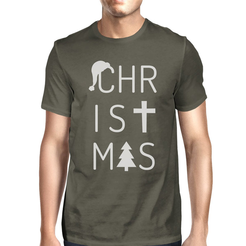 Christmas Letters Mens Dark Grey Shirt