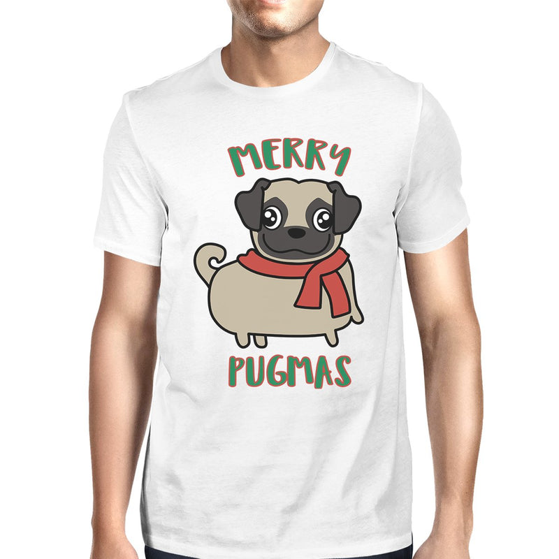 Merry Pugmas Pug Mens White Shirt