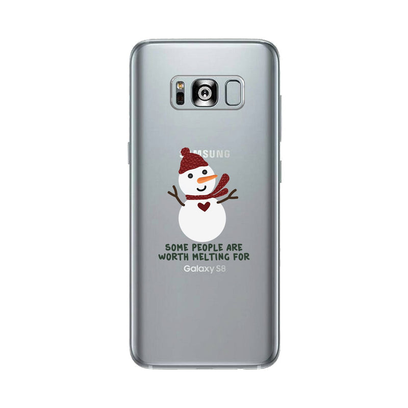 Some People Are Worth Melting For Snowman Clear Phone Case