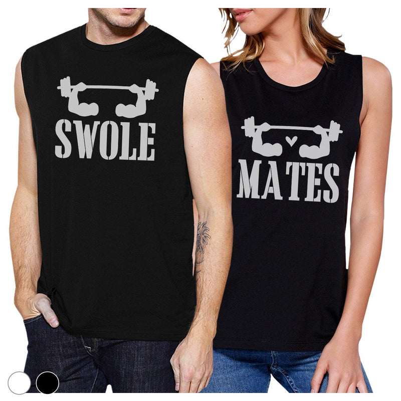 Swole Mates Funny Workout Tops Funny Matching Gifts Couple Muscle Tops