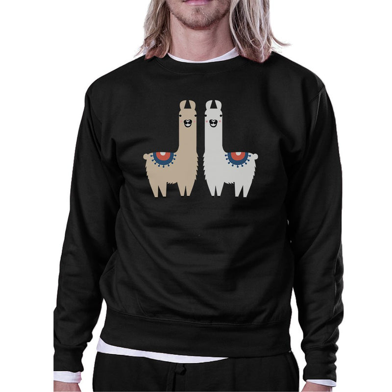 Llama Pattern Unisex Crewneck Sweatshirt