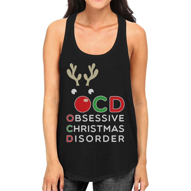 Rudolph OCD Womens Fashion Cute Christmas Gift Tank Top For Workout