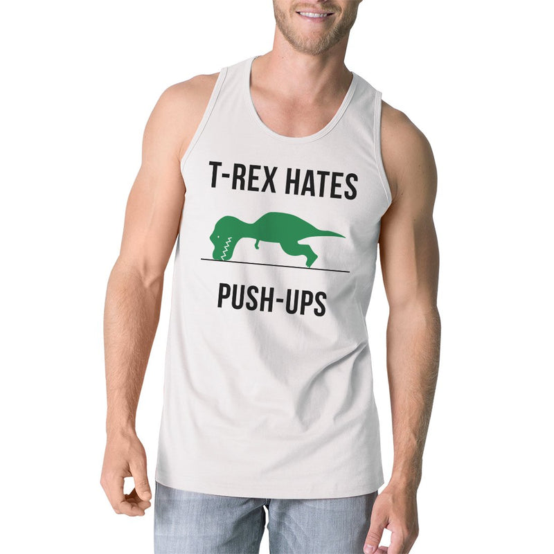 T-Rex Push Ups Mens Sleeveless Tee Shirt Cotton Made Tank Top Gift