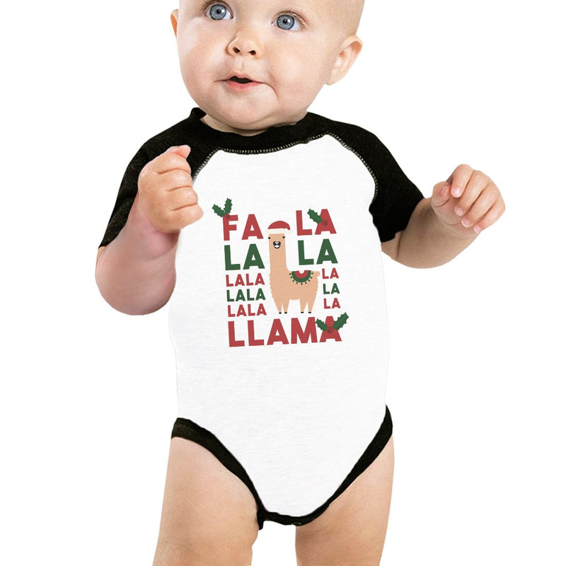 Falala Llama Infant Baseball Shirt Raglan First X-mas Baby Gifts