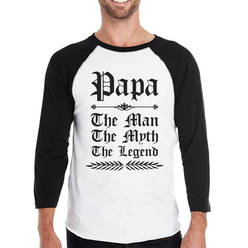 Vintage Gothic Papa Mens Baseball Shirt Lovely Fathers Day Gift
