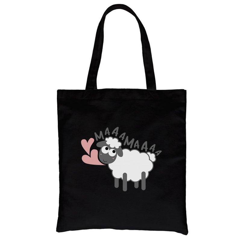 MaaaMaaa Sheep Heavy Cotton Canvas Bag Foldable Tote Gift For Moms