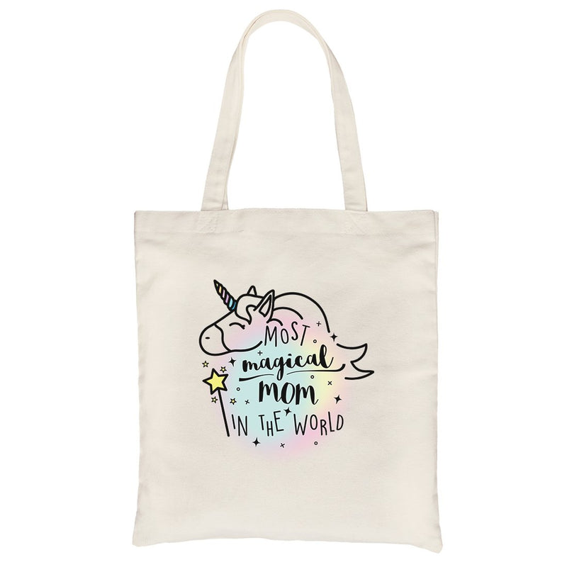 Magical Mom Unicorn Heavy Cotton Canvas Bag Funny Mothers Day Gifts