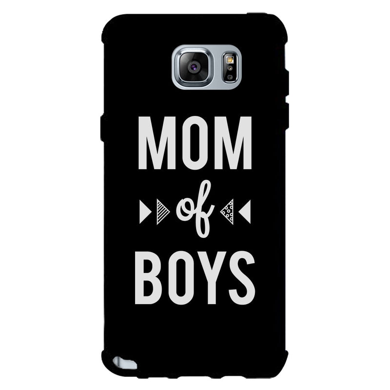 Mom Of Boys Phone Case Rubberized Coating Unique Mothers Gift Idea