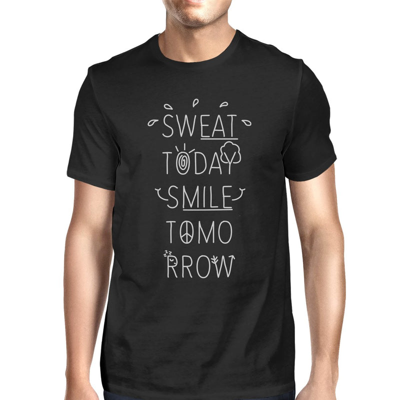 Sweat Smile Mens Funny Workout Tee Shirt For Workout Lovers T-Shirt